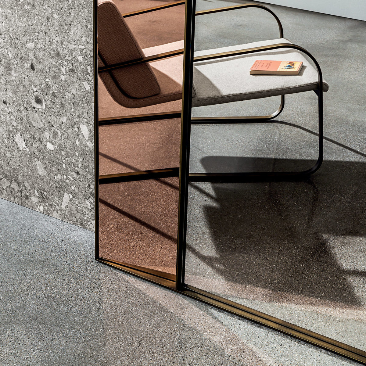 Campos Mirror in Extralight and Rose by SOVET Italia