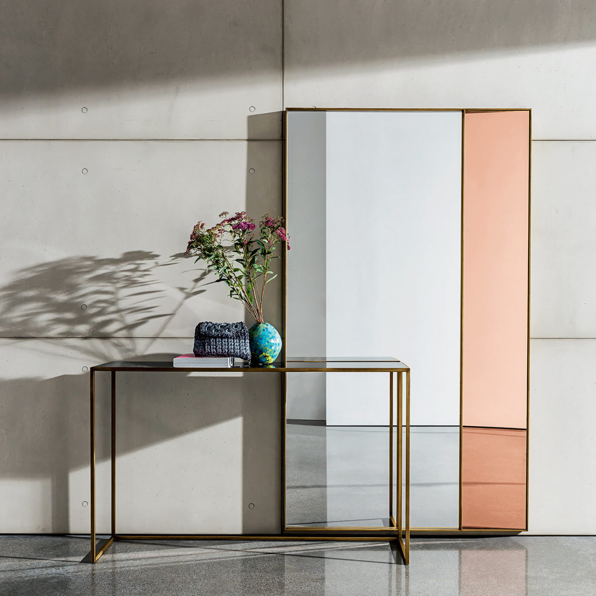 Campos Mirror in Extralight and Rose by SOVET Italia