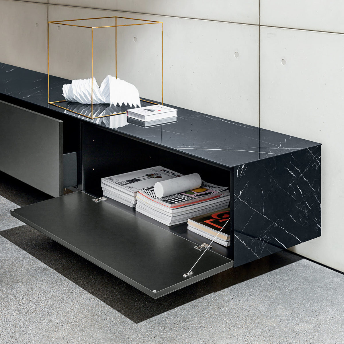 Magda Suspended Marquinia Sideboard by SOVET Italia