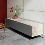 Magda Suspended Calacatta Ceramic Sideboard by SOVET Italia