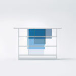 Layers Blue Bookshelf by Nendo by Glas Italia