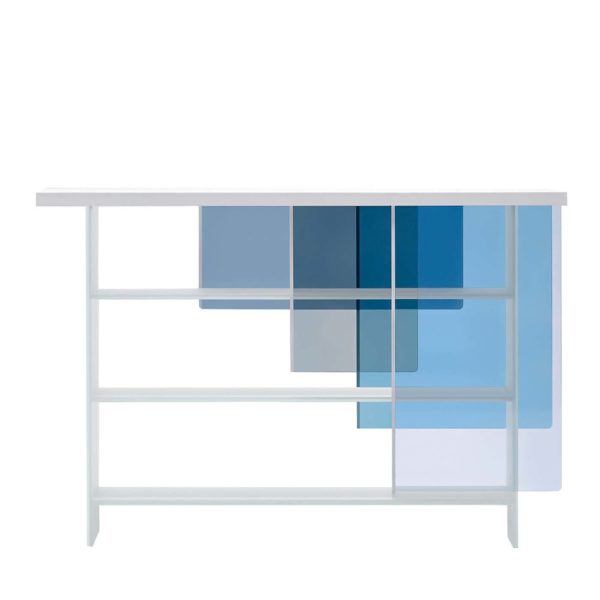 Layers Blue Bookshelf by Nendo by Glas Italia