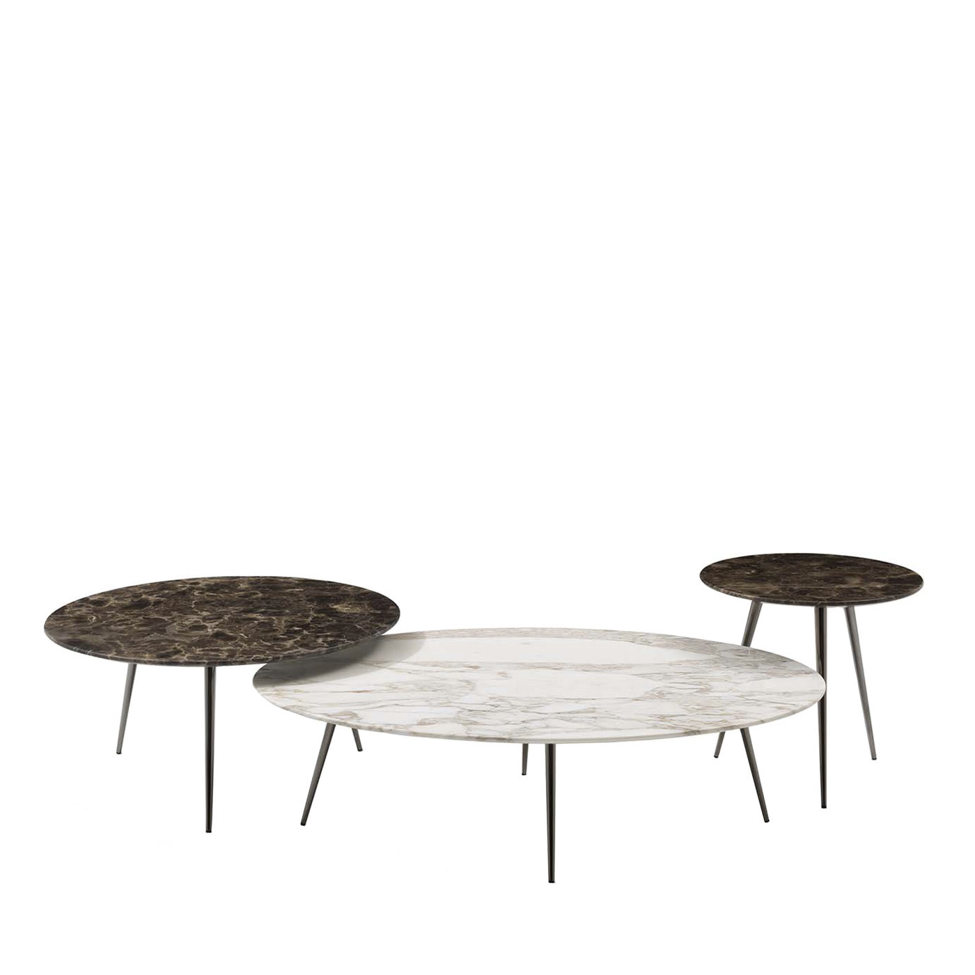 Set of 3 Cinquanta Oval Nesting Tables by Bodema