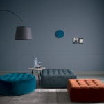 Button Blue Ottoman by Bodema