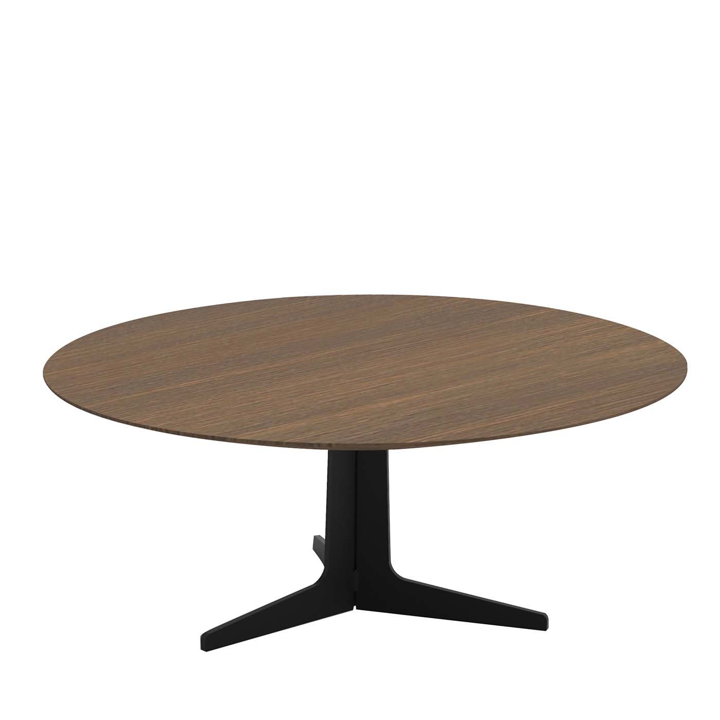 Blake Round Coffee Table with Oak Wood Top by Bodema