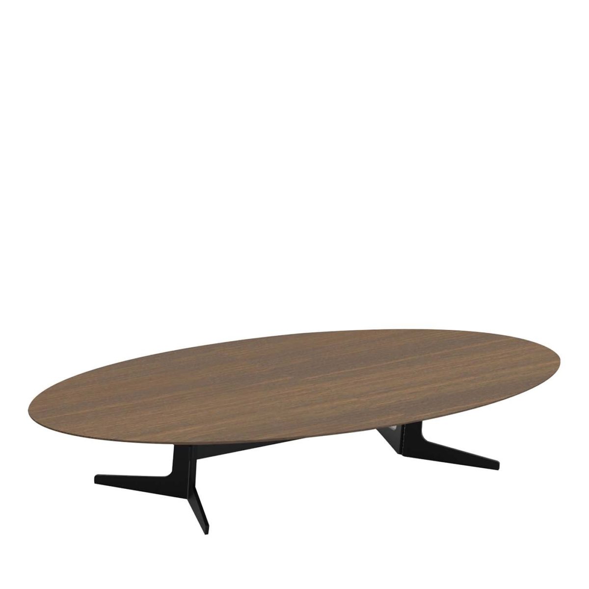 Blake Oval Coffee Table with Oak Wood Top by Bodema