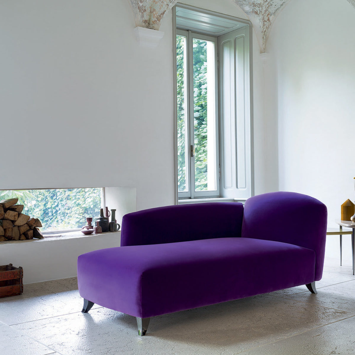 Tokyo Velvet Chaise Longue Sofa by Bodema