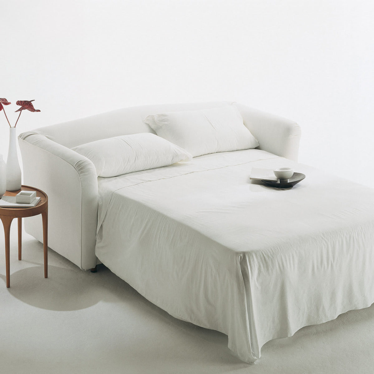 Valentino White Sofa Bed by Bodema