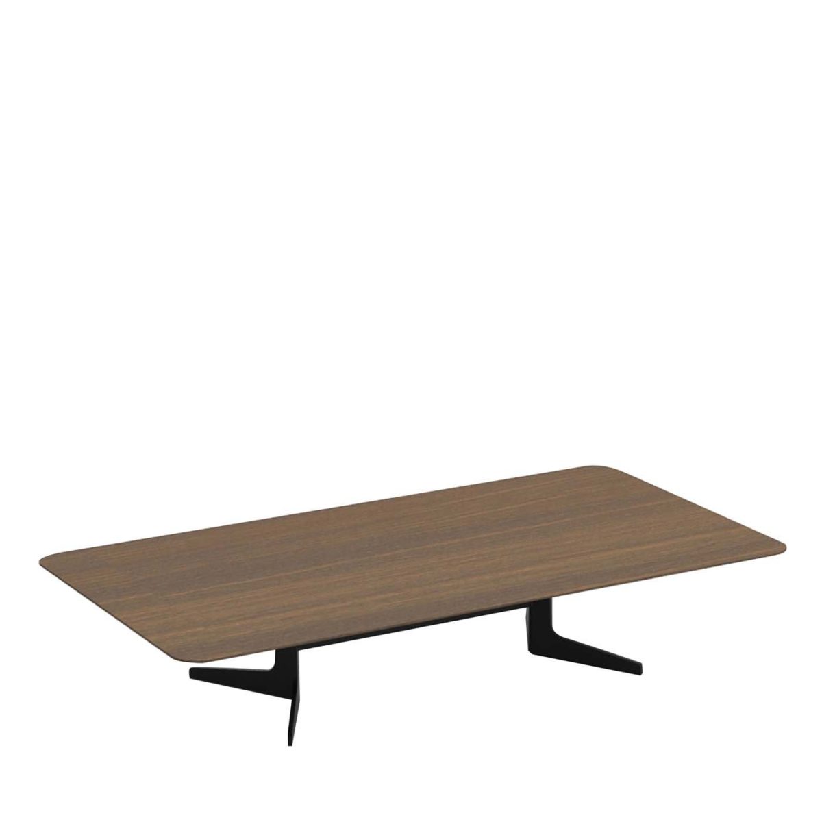 Blake Rectangular Coffee Table with Oak Wood Top by Bodema