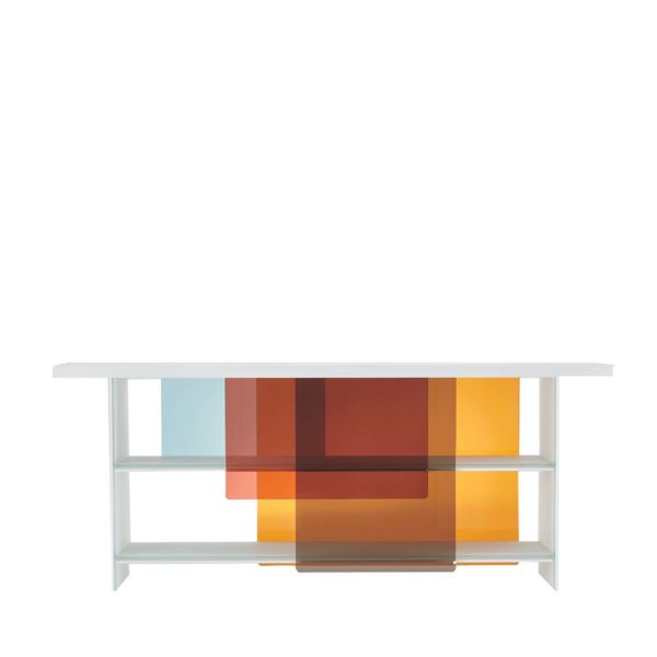 Layers Orange Bookshelf by Nendo by Glas Italia