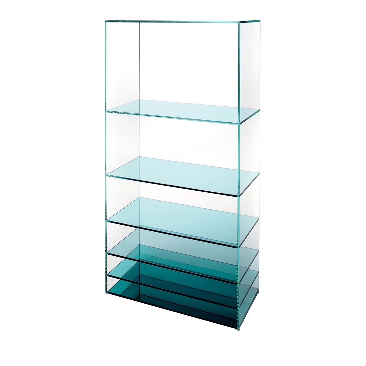 Deep Sea Blue Bookcase by Glas Italia