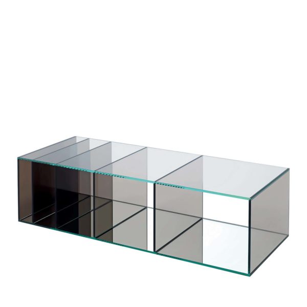 Deep Sea Grey Rectangular Low Table by Glas Italia