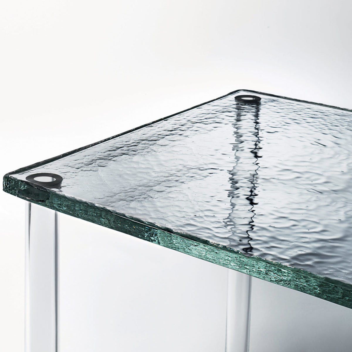 Nesting Clear and Green Coffee Table by Glas Italia