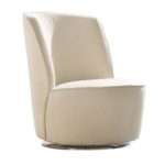 Cocoon Ivory Swivel Chair by CTS Salotti