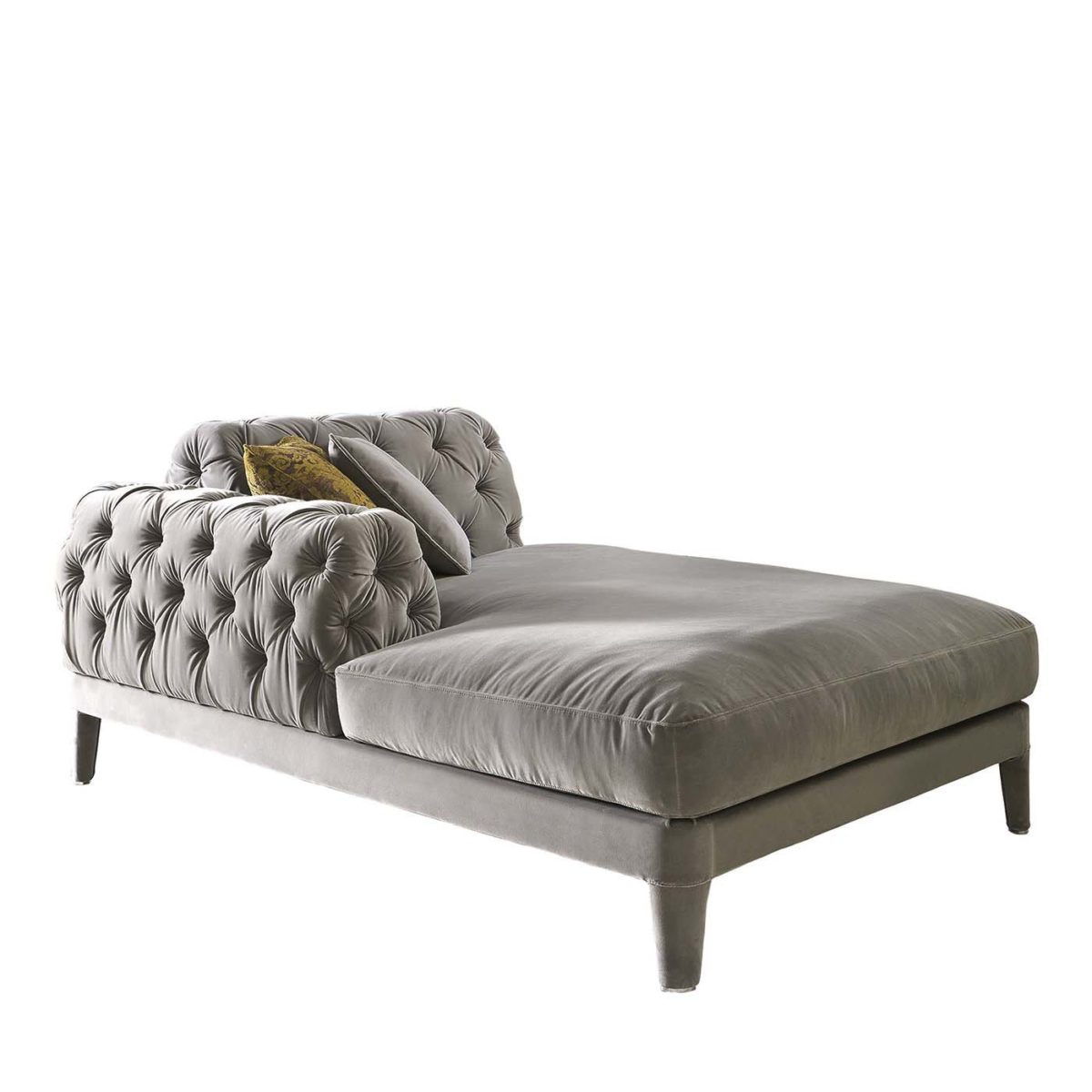 Elliot Taupe Chaise Longue by CTS Salotti