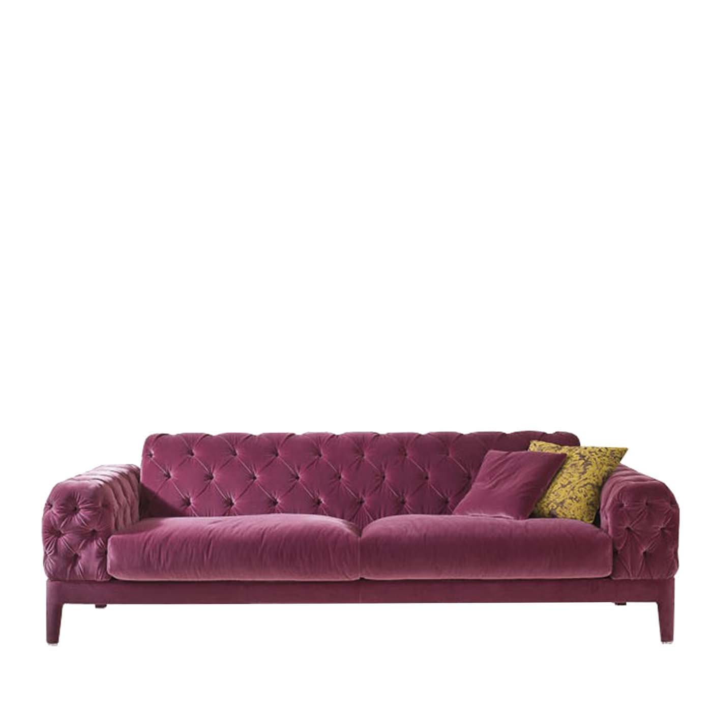 Elliot Fuchsia Tufted Sofa by CTS Salotti