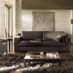 Roger Mocha Leather Sofa by CTS Salotti