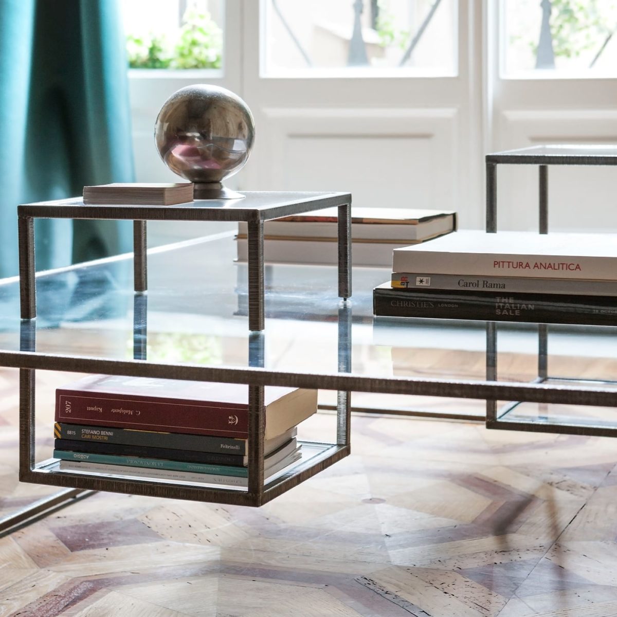 Illusioni Black Coffee Table by Mogg