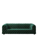 Tufted Rectangular Green Sofa by Loopo