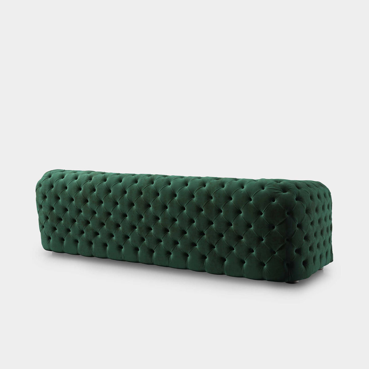 Tufted Rectangular Green Sofa by Loopo