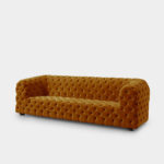 Tufted Rectangular Mustard Sofa by Loopo