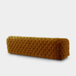 Tufted Rectangular Mustard Sofa by Loopo