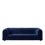 Tufted Rectangular Blue Sofa by Loopo