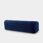 Tufted Rectangular Blue Sofa by Loopo