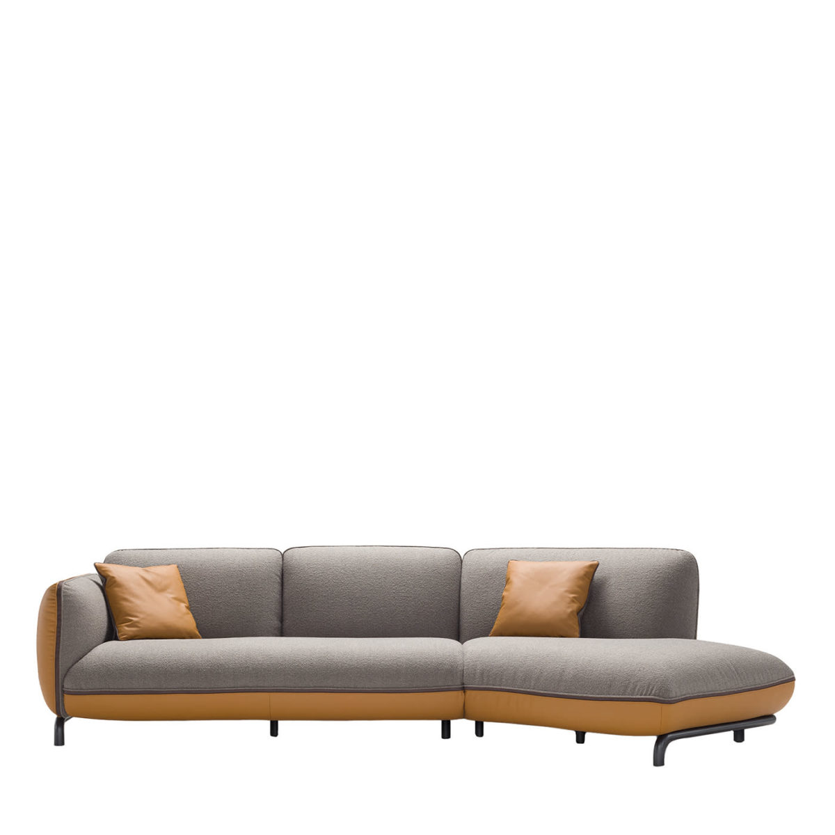 Rock Angular Grey & Mustard Sofa by Franco Ferri
