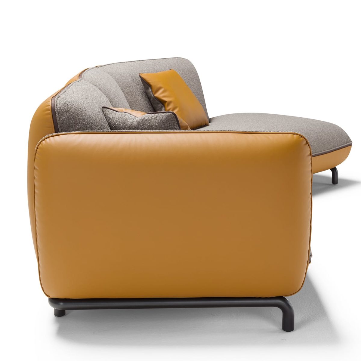 Rock Angular Grey & Mustard Sofa by Franco Ferri