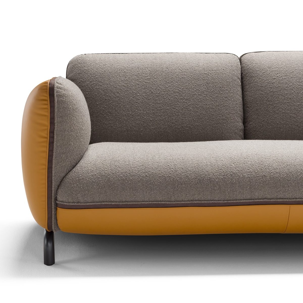 Rock Angular Grey & Mustard Sofa by Franco Ferri
