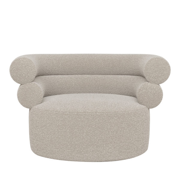 Tube Beige Boucle Armchair by Loopo