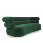 Tube Emerald-Green Velvet Sofa by Loopo