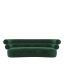 Tube Emerald-Green Velvet Sofa by Loopo