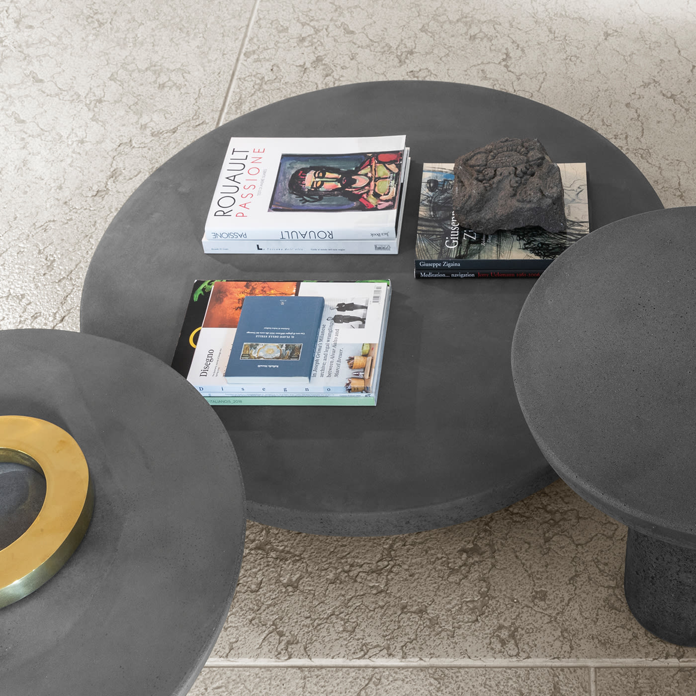 Olo 50 Anthracite Side Table by Mogg