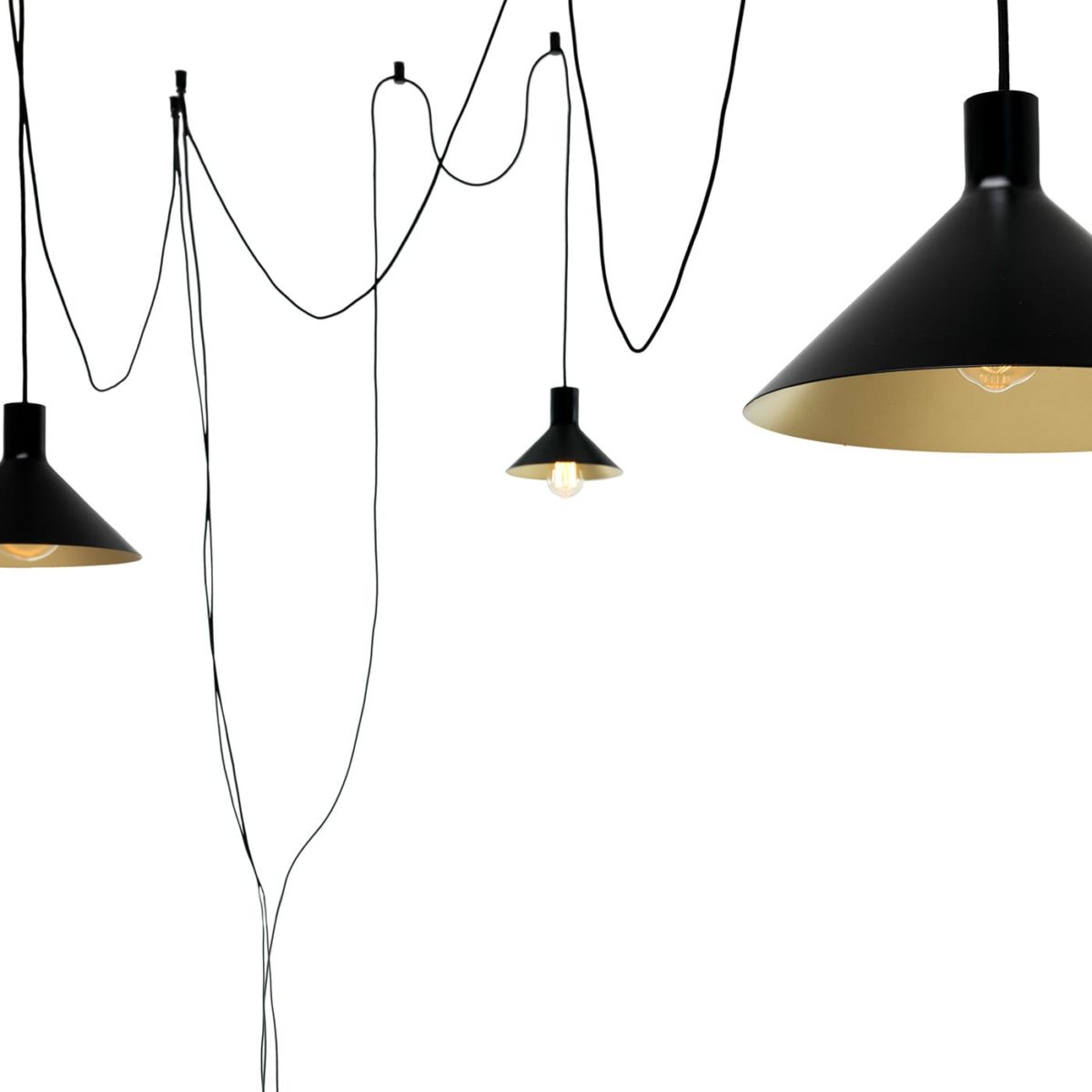 Cerberina 3-Light Black Floor Lamp by Mogg