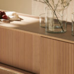 Sipario 2-Doors Low Natural Ash Sideboard by Dale Italia