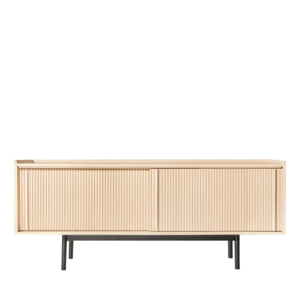 Sipario 2-Doors Low Natural Ash Sideboard by Dale Italia