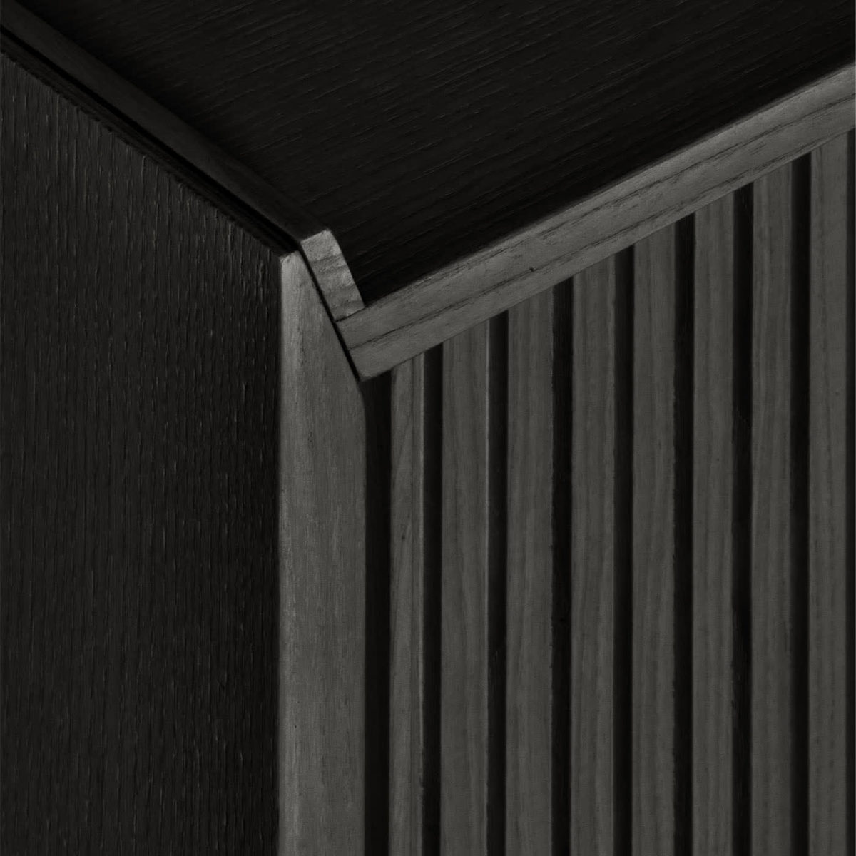 Sipario 2-Doors Low Black Ash Sideboard by Dale Italia