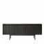 Sipario 2-Doors Low Black Ash Sideboard by Dale Italia