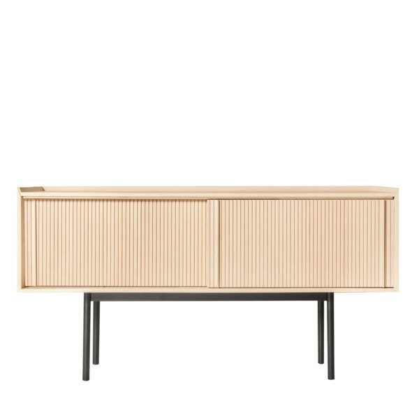 Sipario 2-Doors High Natural Ash Sideboard by Dale Italia