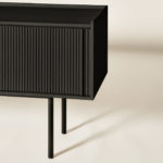 Sipario 2-Doors High Black Ash Sideboard by Dale Italia