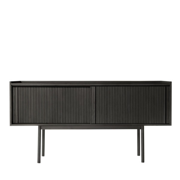 Sipario 2-Doors High Black Ash Sideboard by Dale Italia