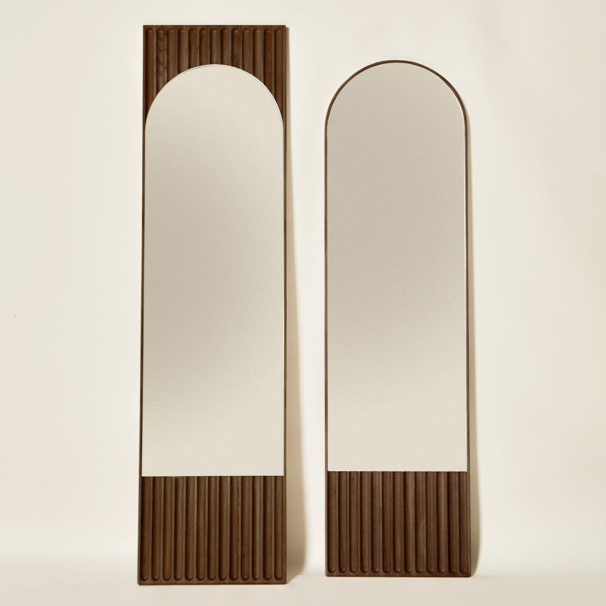 Tutto Sesto Rectangular Brown Ash Mirror by Dale Italia