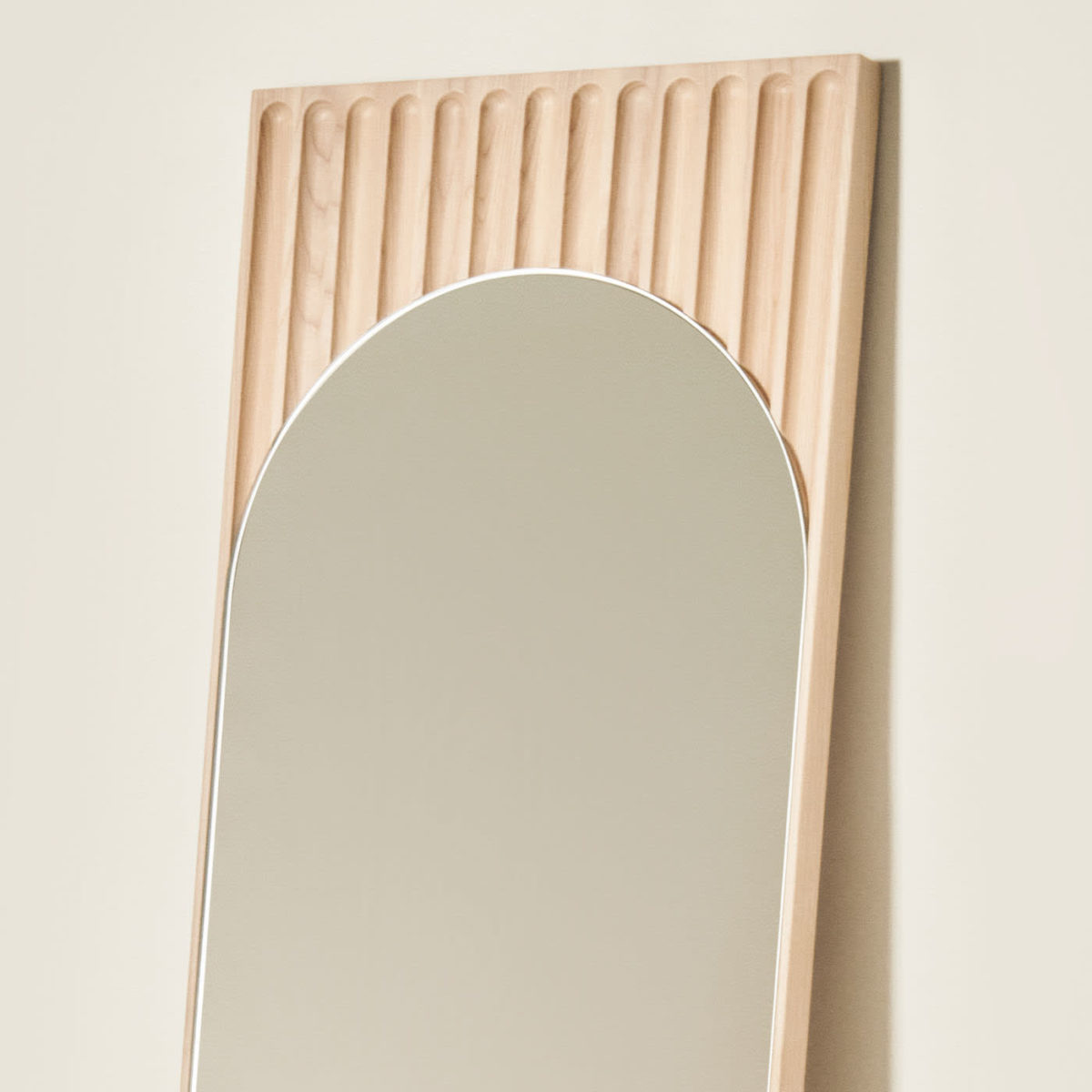 Tutto Sesto Rectangular Natural Ash Mirror by Dale Italia