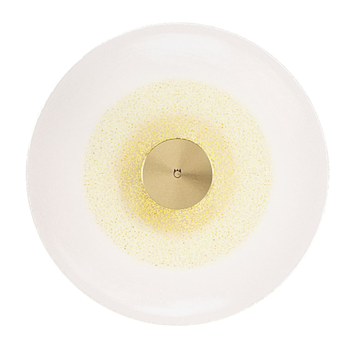 Golden disc wall lamp by Paollo Castelli