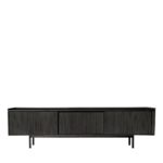 Sipario 3-Doors Low Black Ash Sideboard by Dale Italia