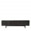Sipario 3-Doors Low Black Ash Sideboard by Dale Italia