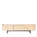 Sipario 3-Doors Low Natural Ash Sideboard by Dale Italia