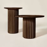 Capitello Slim Brown Ash Side Table by Dale Italia